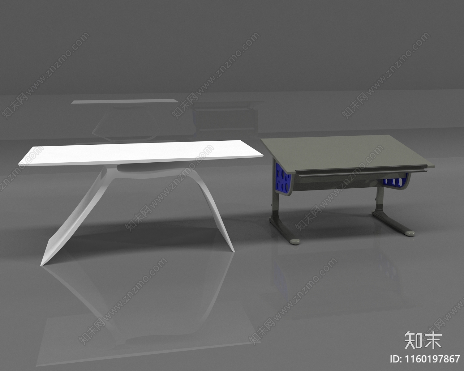 现代	组合桌3D模型下载【ID:1160197867】