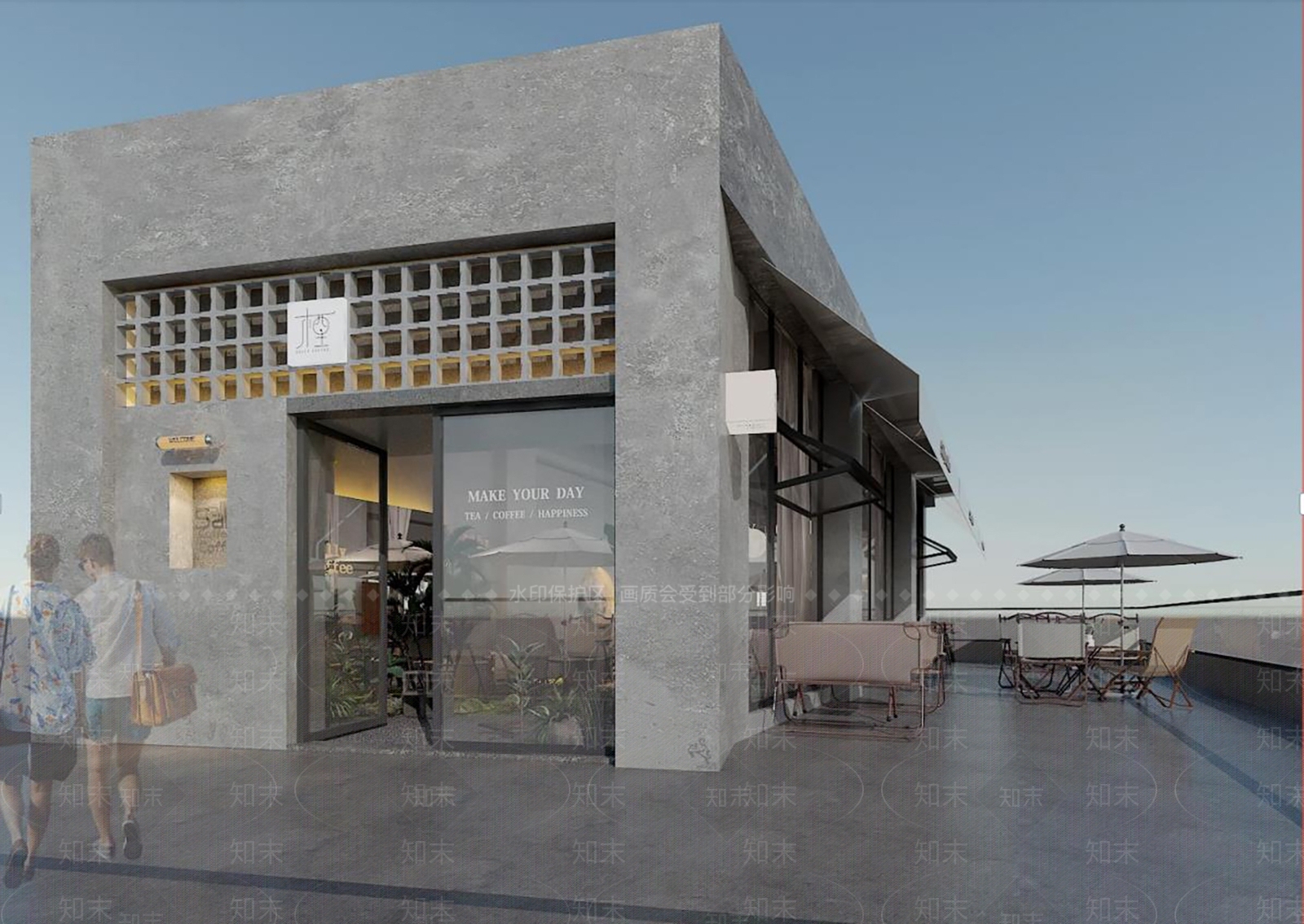 工业露营风咖啡店3D模型下载【ID:1160201733】