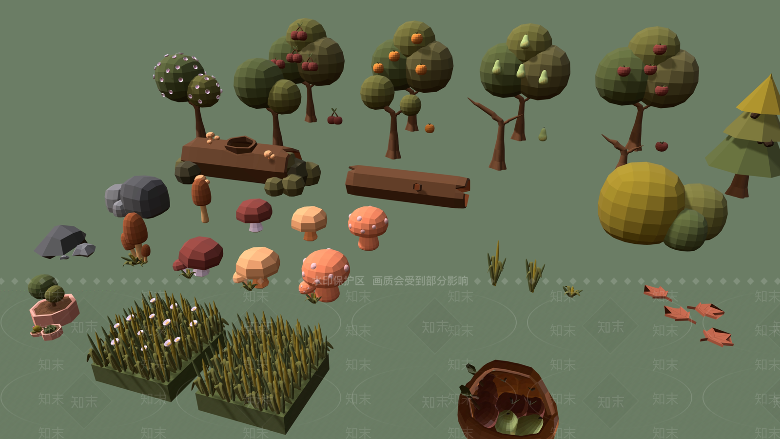 卡通树3D模型下载【ID:1160204037】