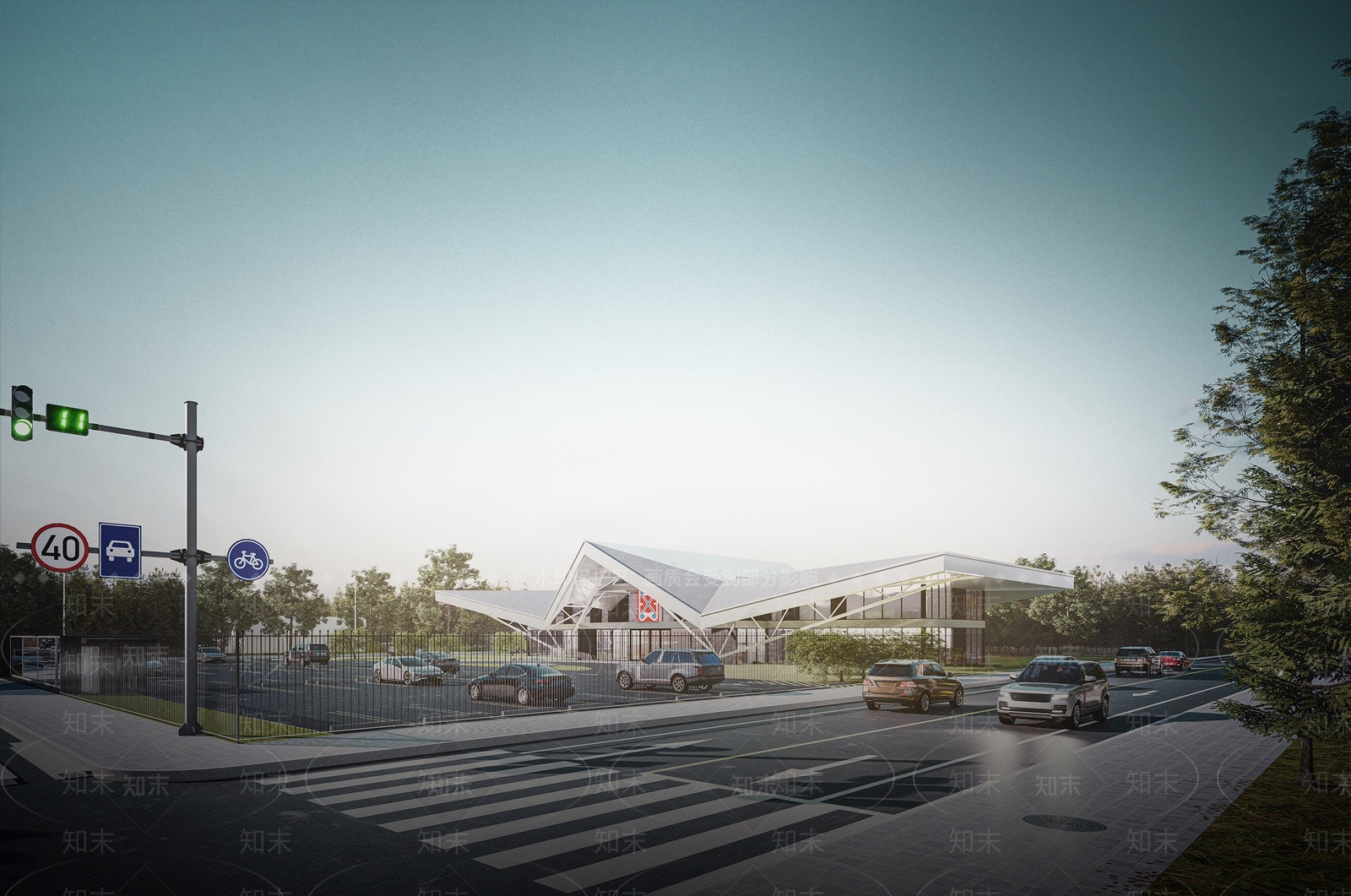 现代体育馆设计SU模型下载【ID:1160206881】