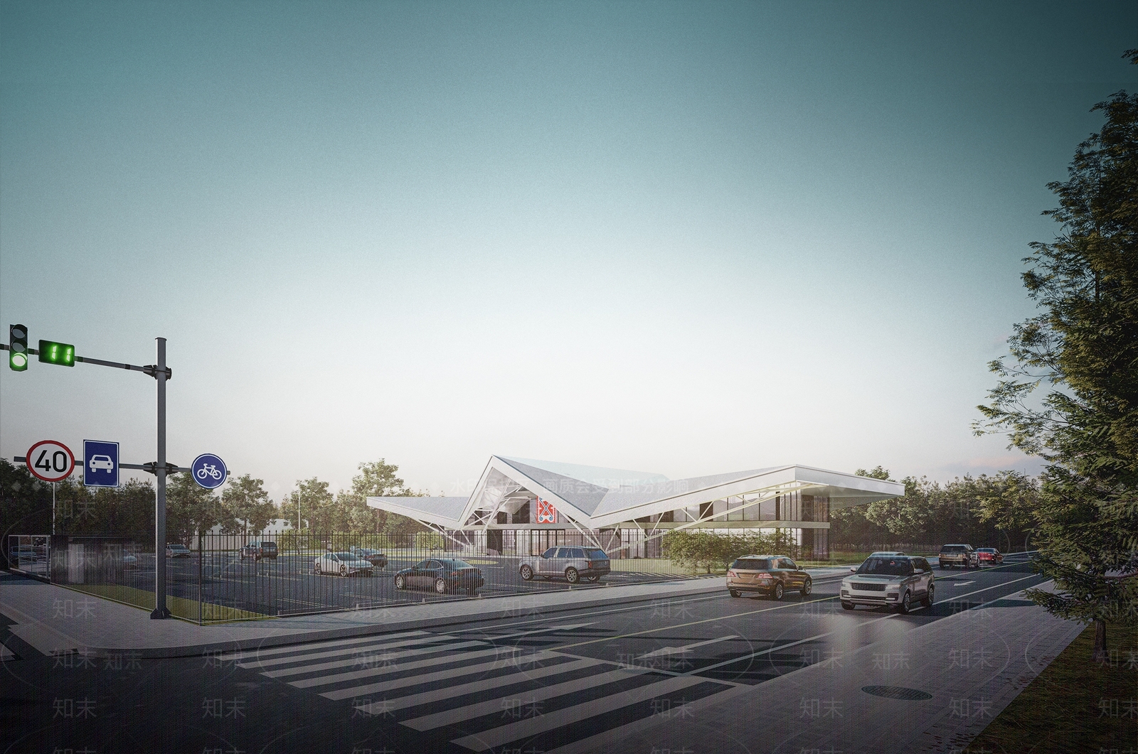 现代体育馆设计SU模型下载【ID:1160207153】