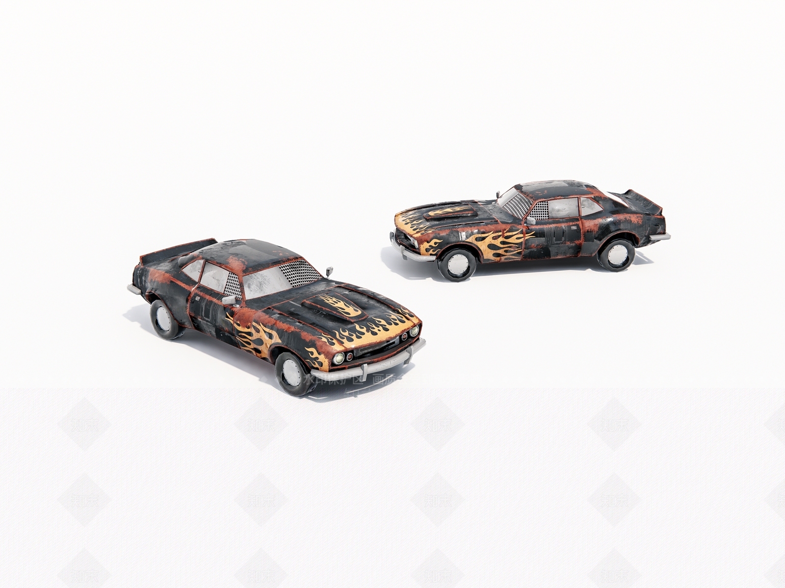 老旧报废小轿车3D模型下载【ID:1160218038】