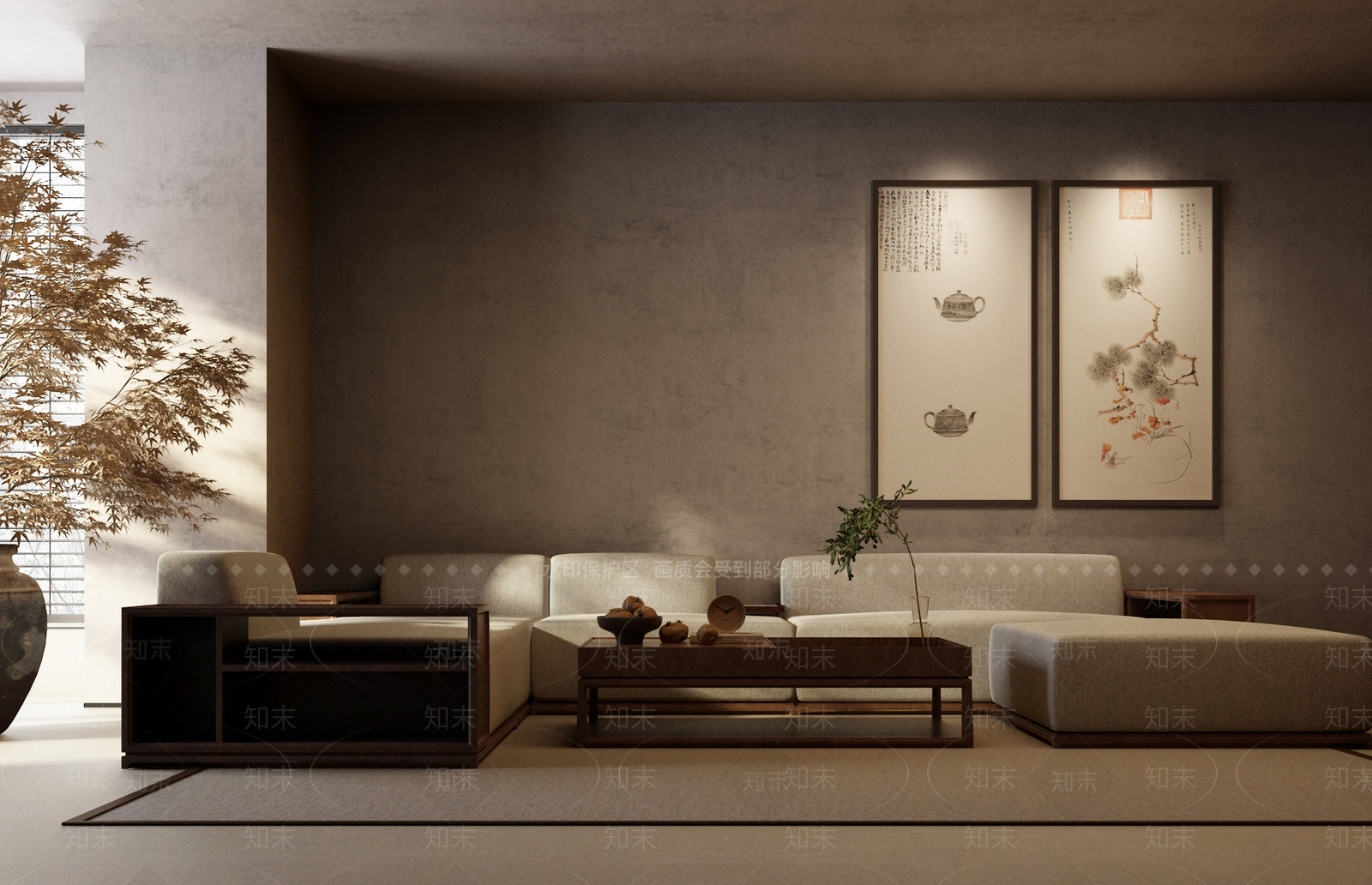 新中式沙发3D模型下载【ID:1160225137】