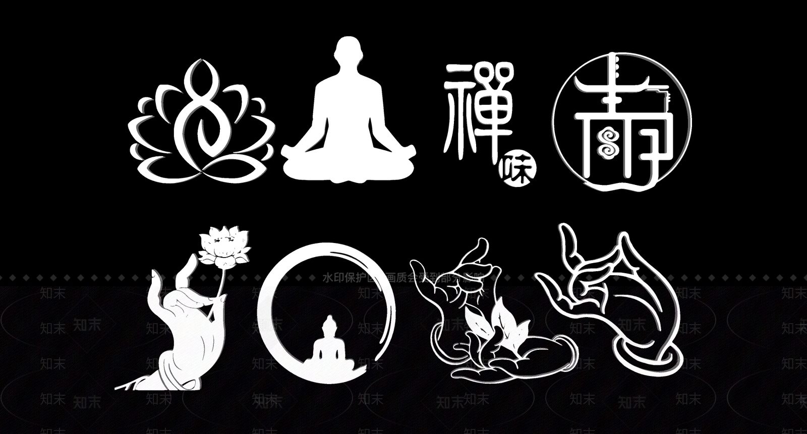 禅意剪影SU模型精品下载_SketchUp模型_知末网