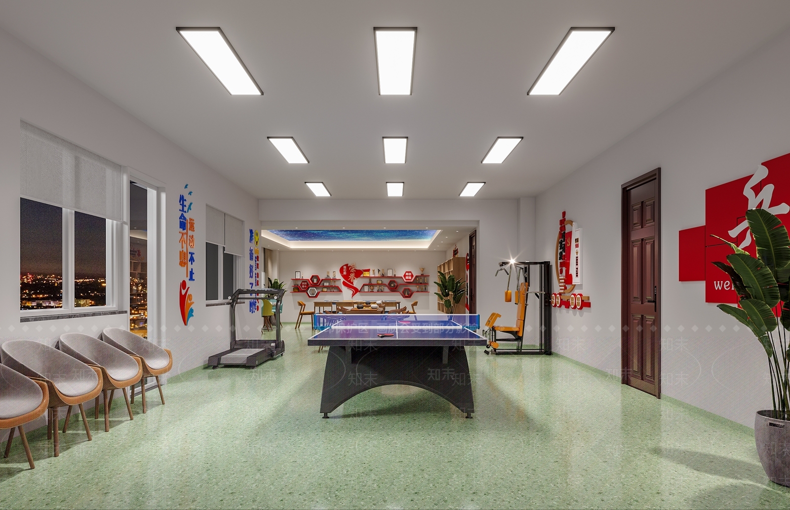 党建阅读室3D模型下载【ID:1160234687】