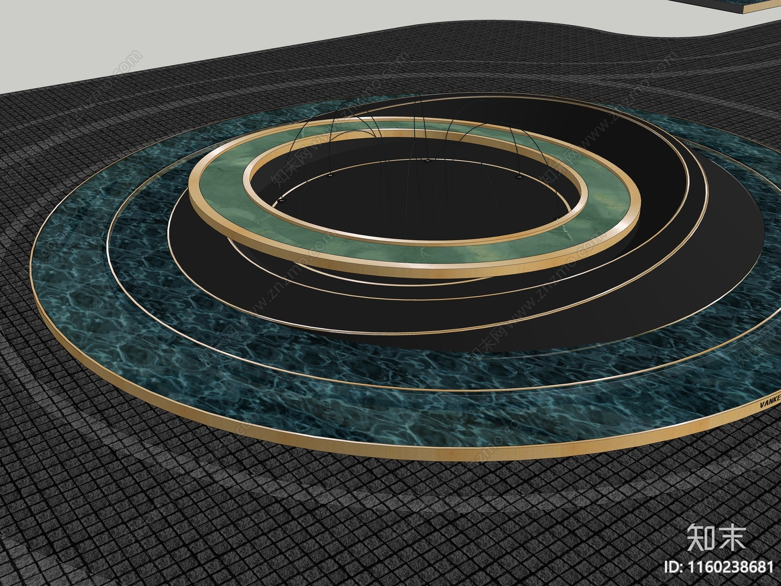 特色精致景观水景SU模型下载【ID:1160238681】