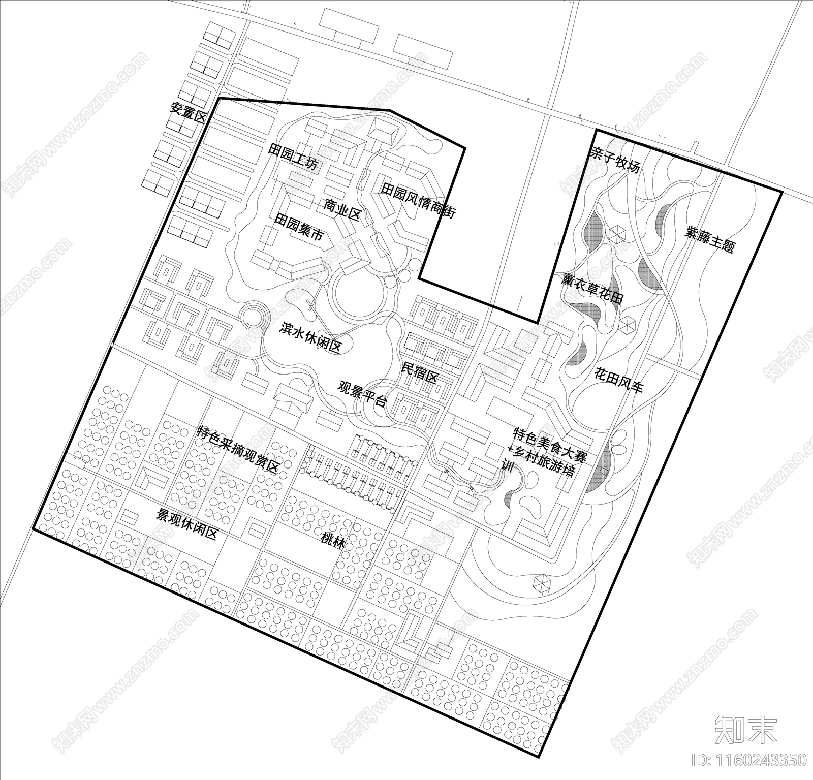 永城高双庙乡村旅游规划设计cad施工图下载【ID:1160243350】