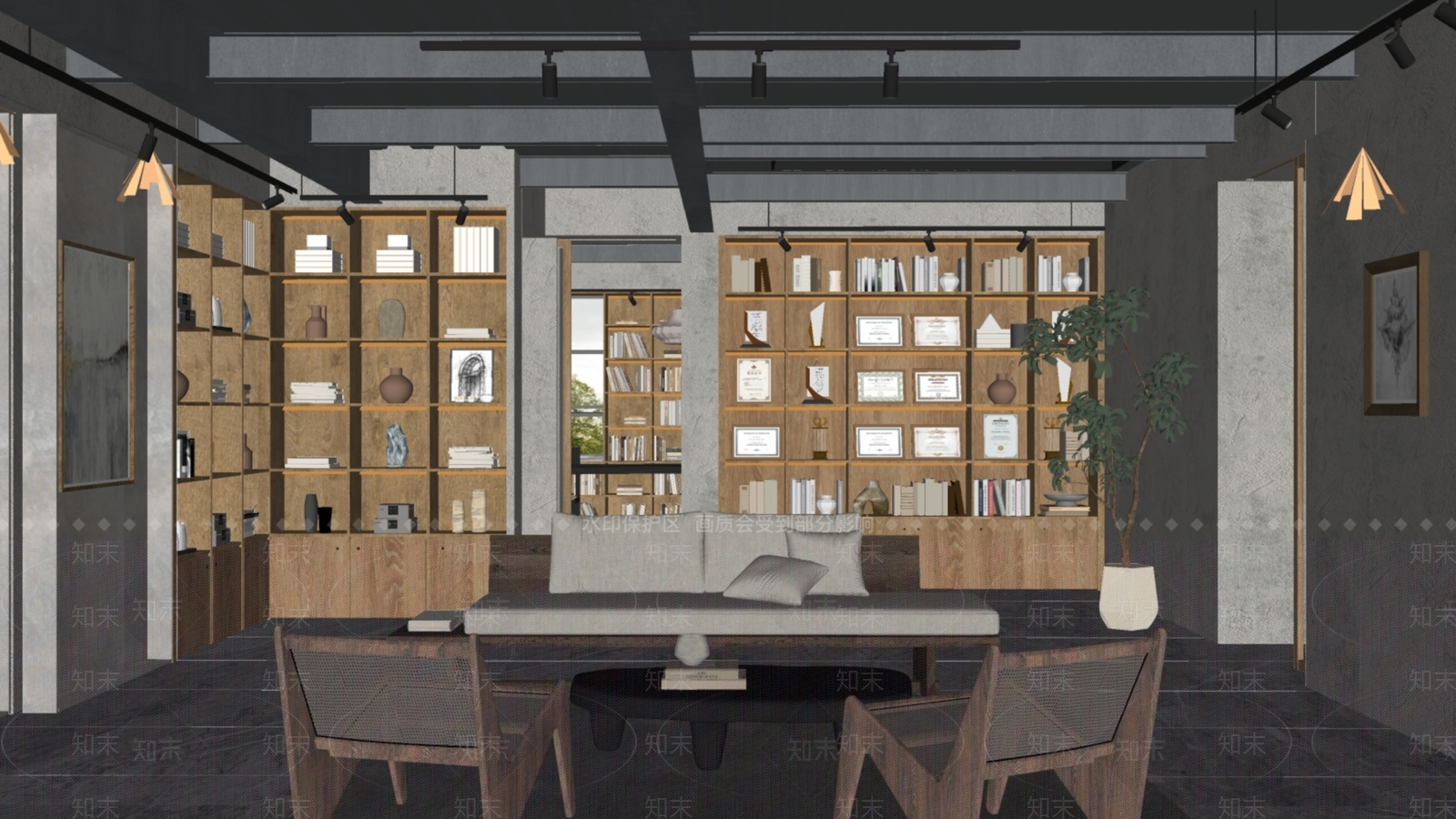 侘寂工作室SU模型下载【ID:1222193941】