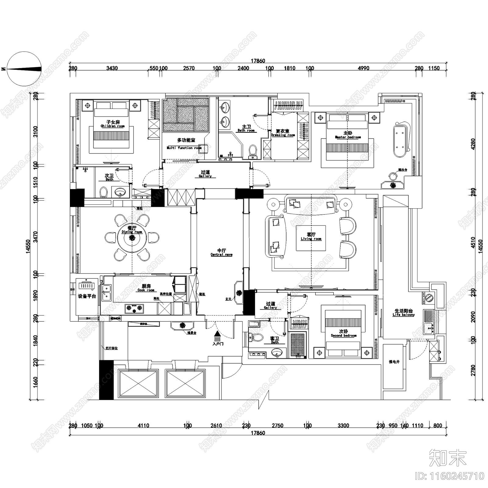 金色海岸9cad施工图下载【ID:1160245710】