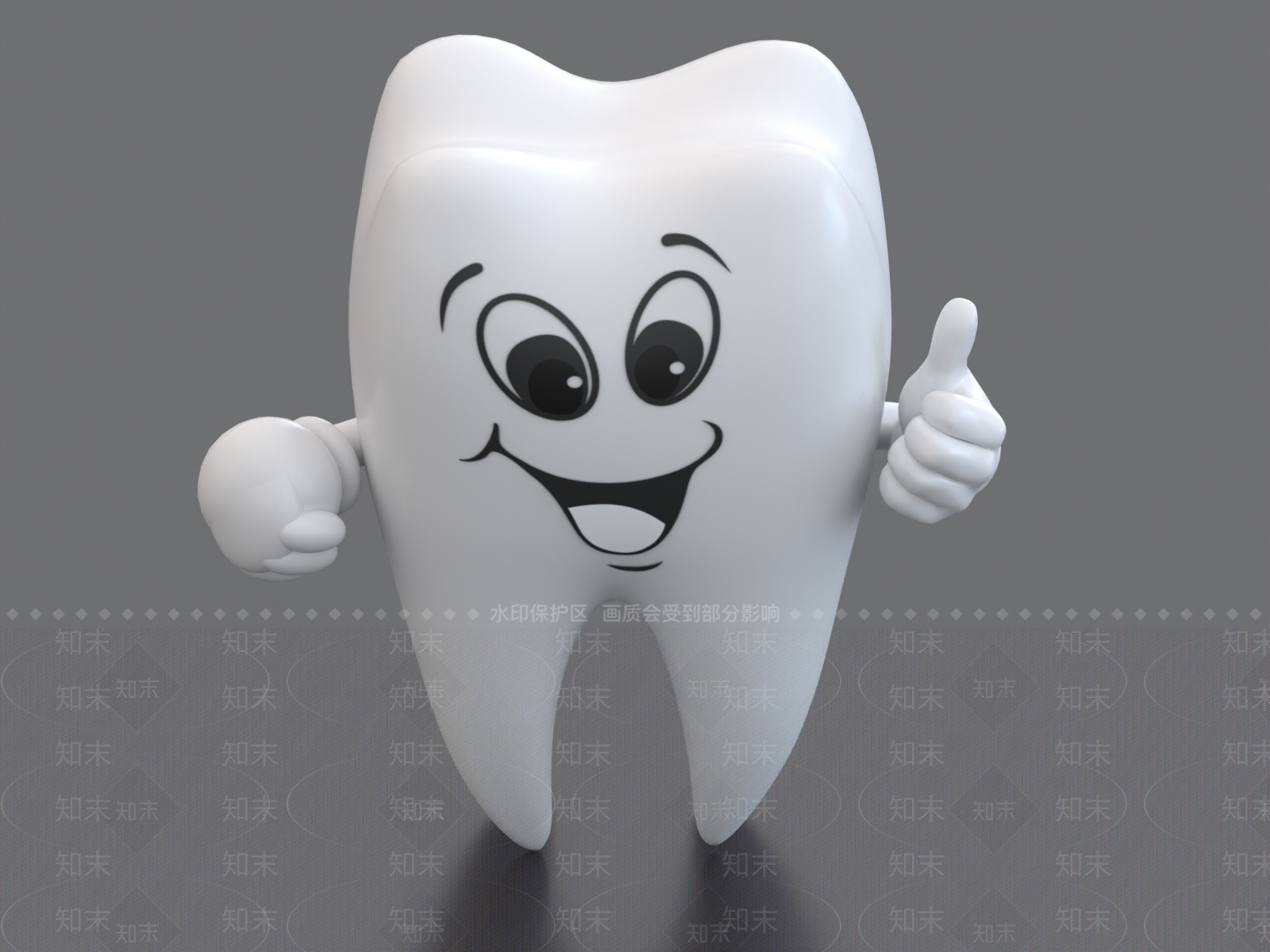 卡通牙齿3D模型下载【ID:1160246097】