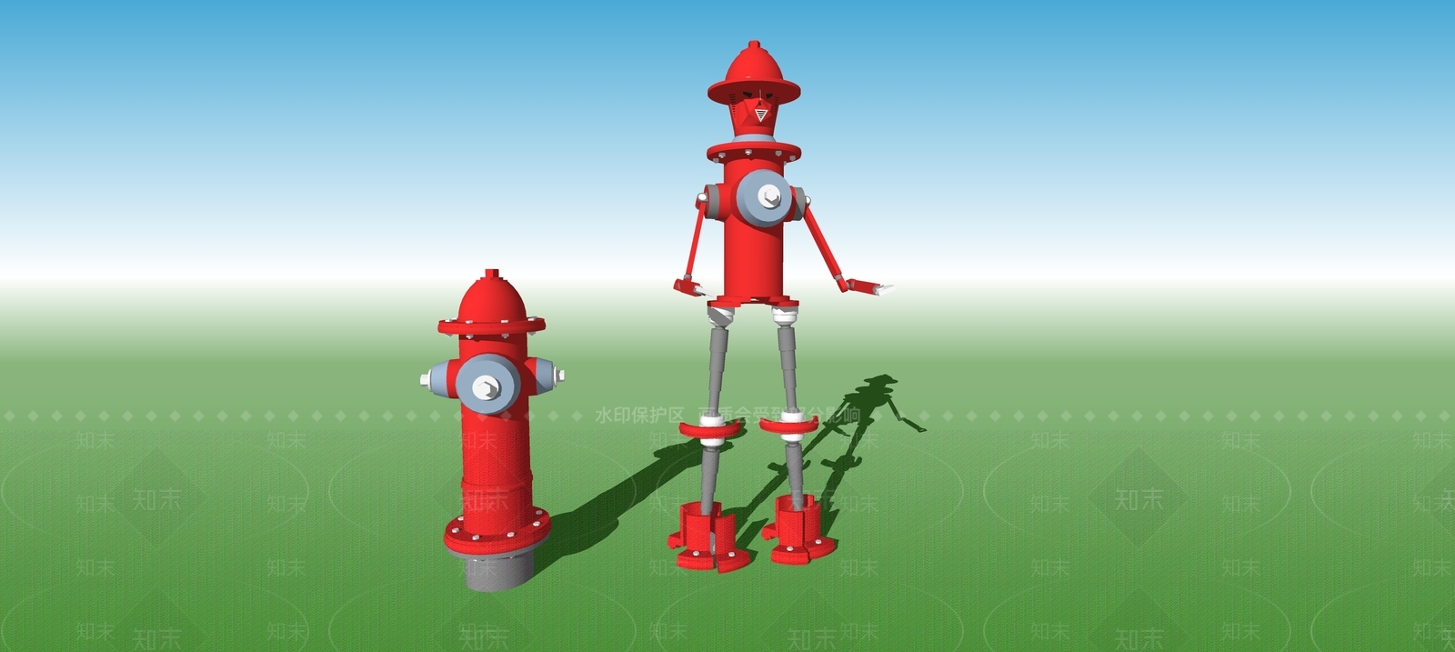 机器人雕塑创意设计SU模型下载【ID:1160249411】