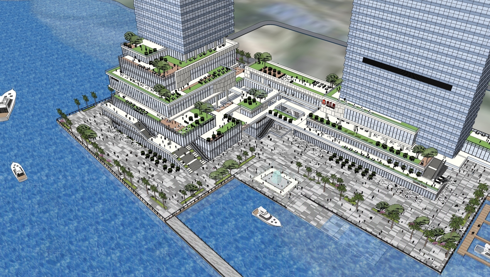 高端滨海旅游综合体项目文本SU模型下载【ID:1160249976】