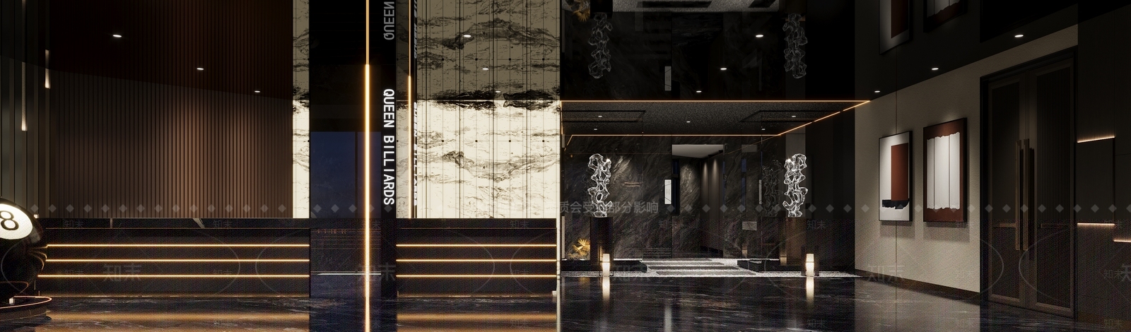 现代台球室3D模型下载【ID:1160253439】