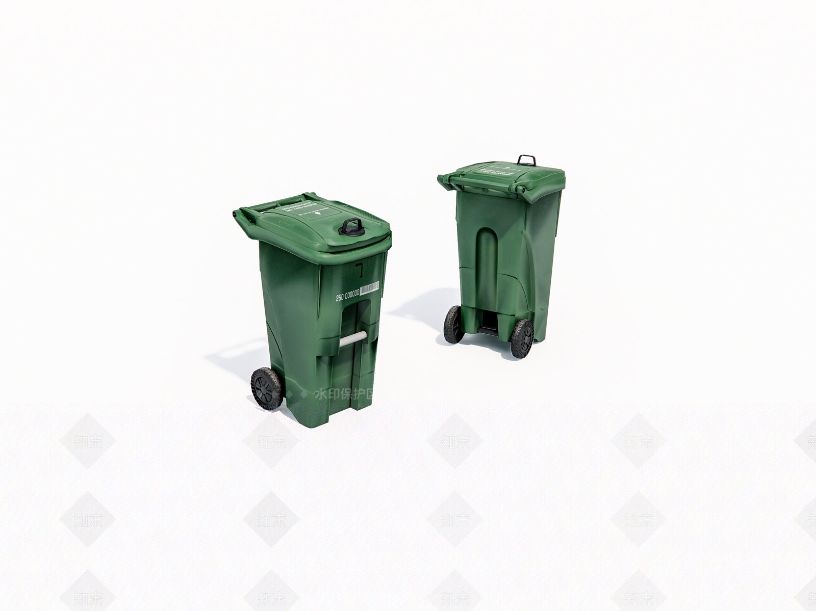 户外垃圾桶3D模型下载【ID:1160253461】