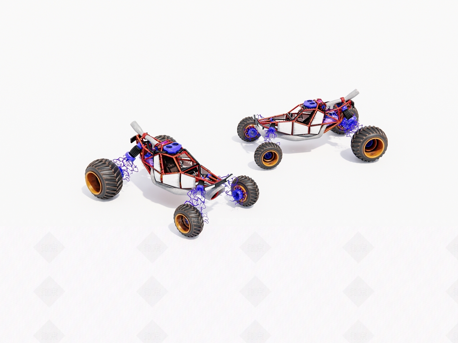 科幻越野卡丁车3D模型下载【ID:1160255199】