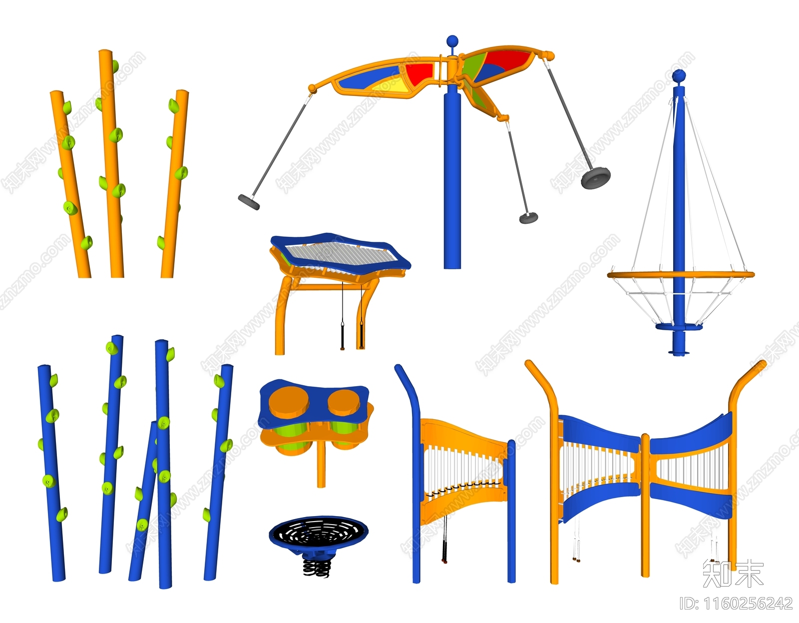现代儿童游乐器材SU模型下载【ID:1160256242】