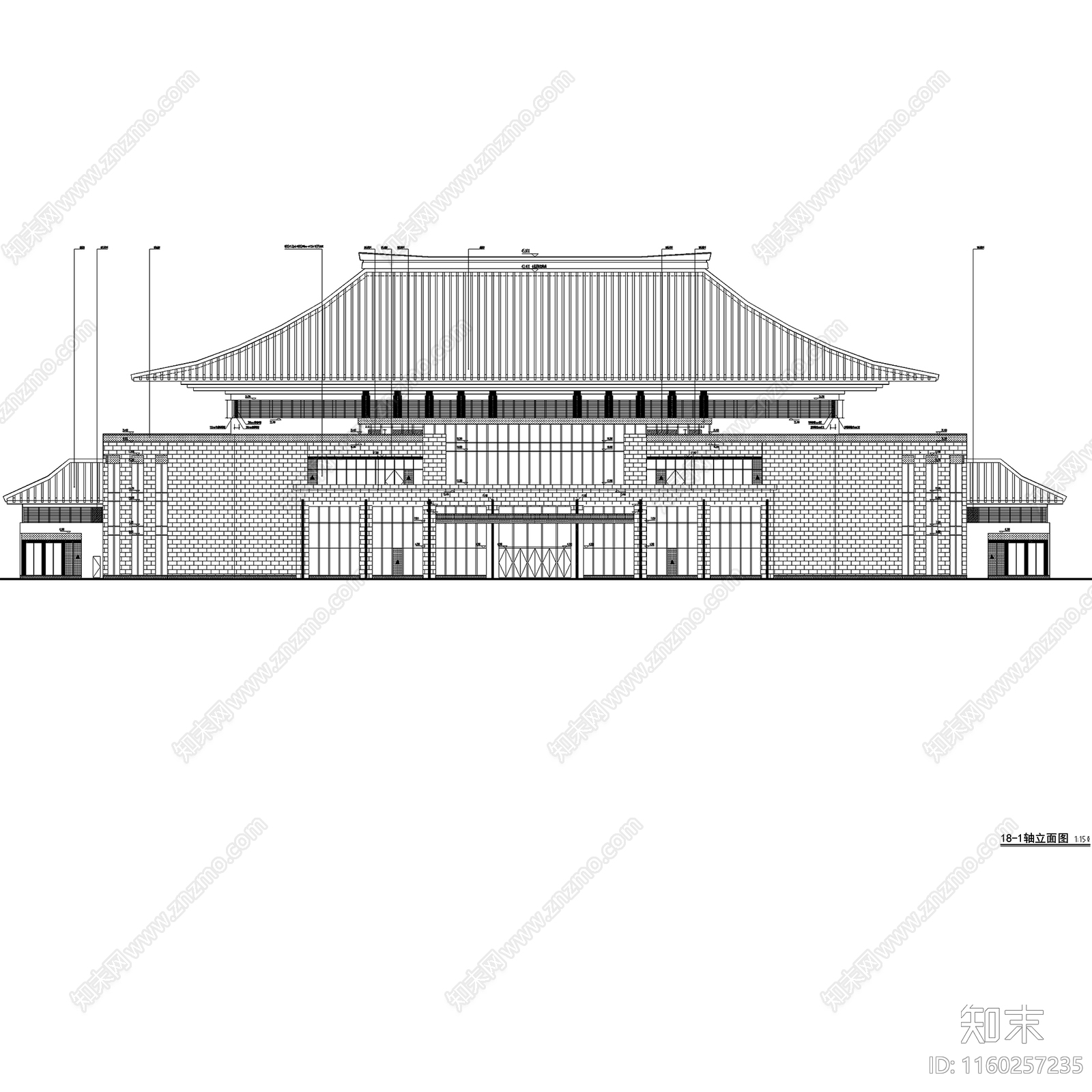 西安丝路国际园林酒店会议中心建筑CA施工图下载【ID:1160257235】