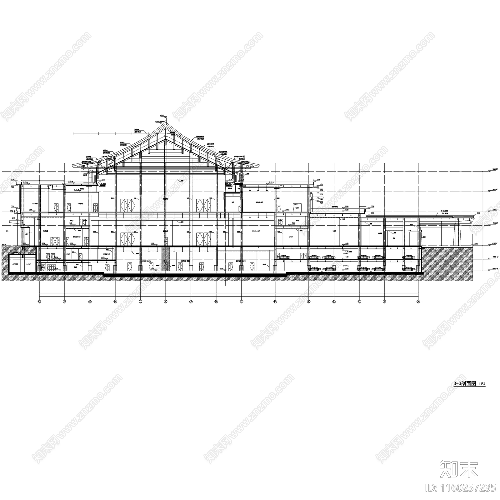 西安丝路国际园林酒店会议中心建筑CA施工图下载【ID:1160257235】