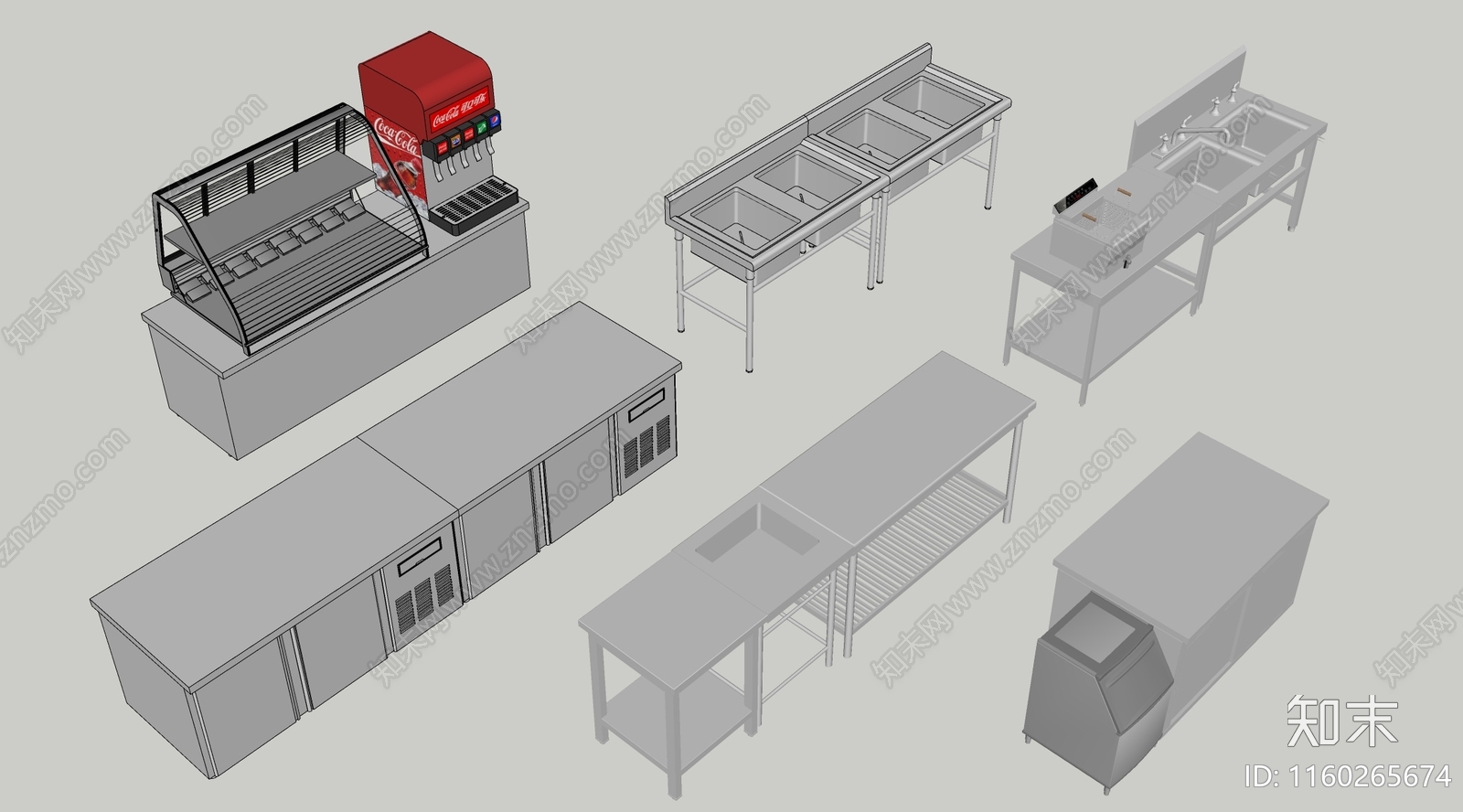 现代厨房设备SU模型下载【ID:1160265674】