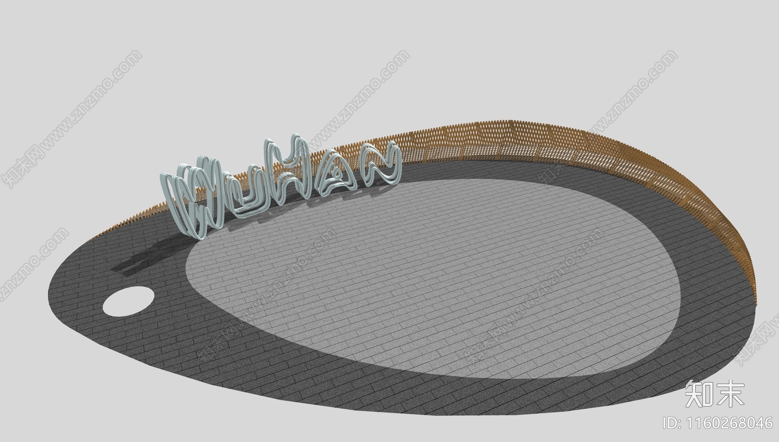 公园入口LOGO墙景观SU模型下载【ID:1160268046】