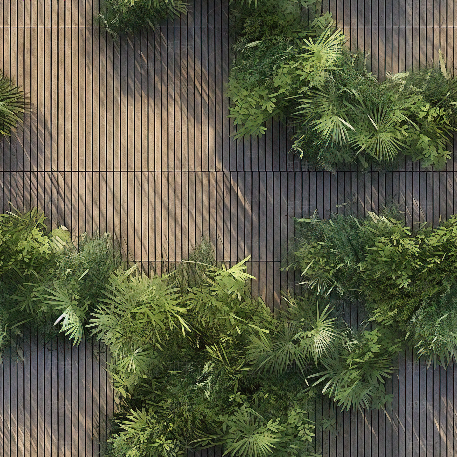 无缝航拍俯拍绿化景观天台贴图下载【ID:1160275619】