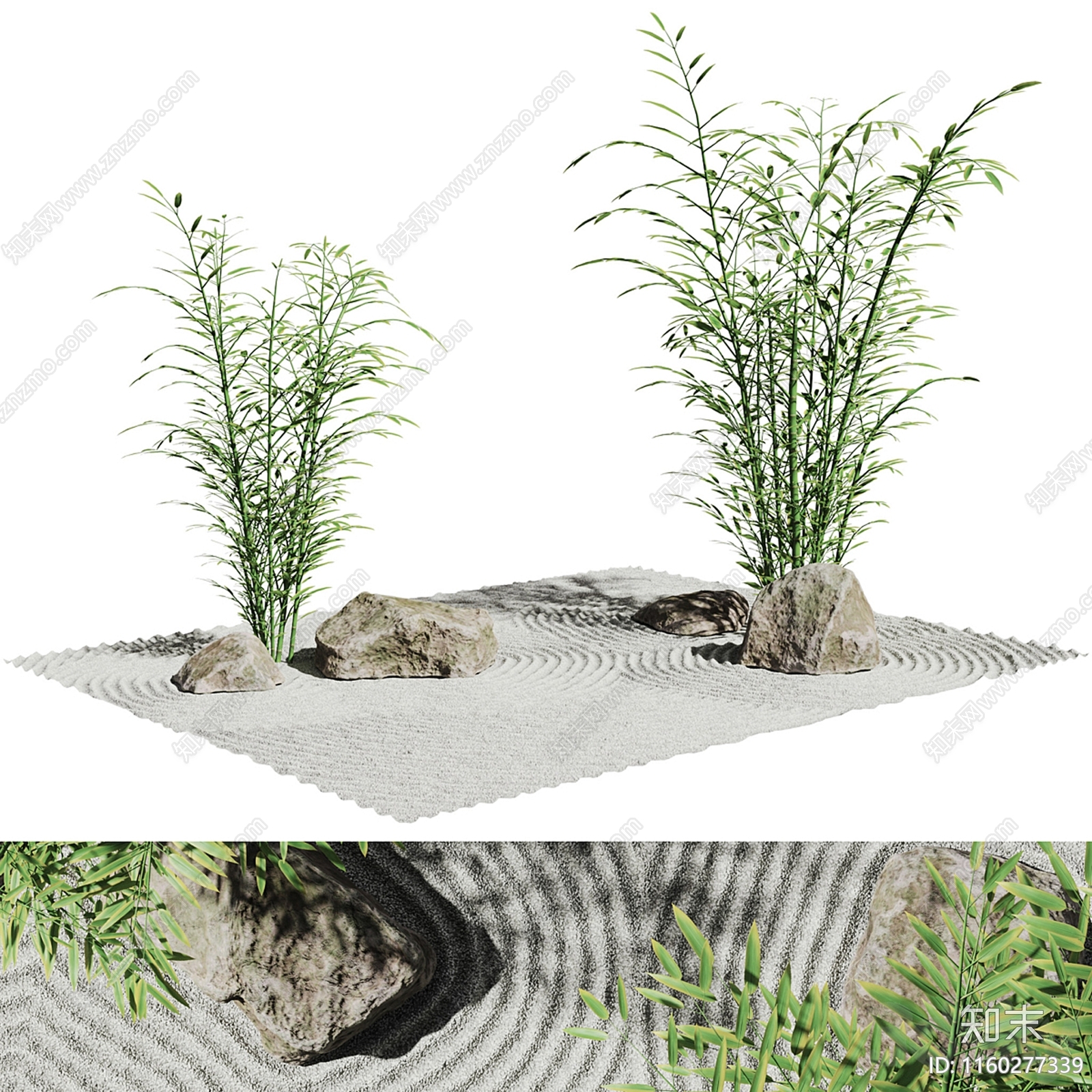 现代竹子绿植景观小品3D模型下载【ID:1160277339】