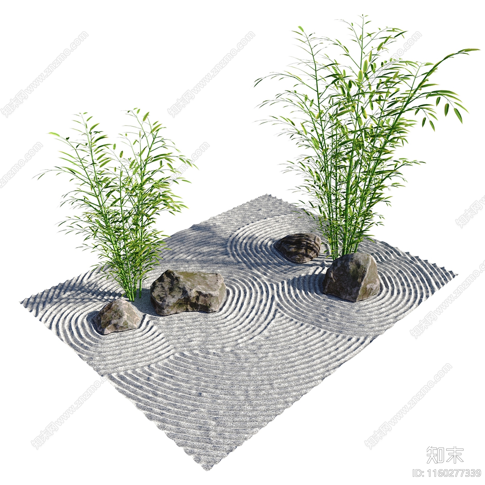 现代竹子绿植景观小品3D模型下载【ID:1160277339】