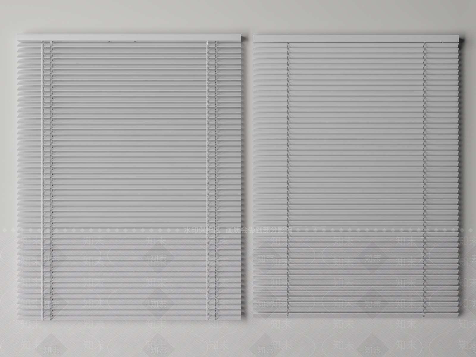 现代百叶窗帘SU模型下载【ID:1160277994】