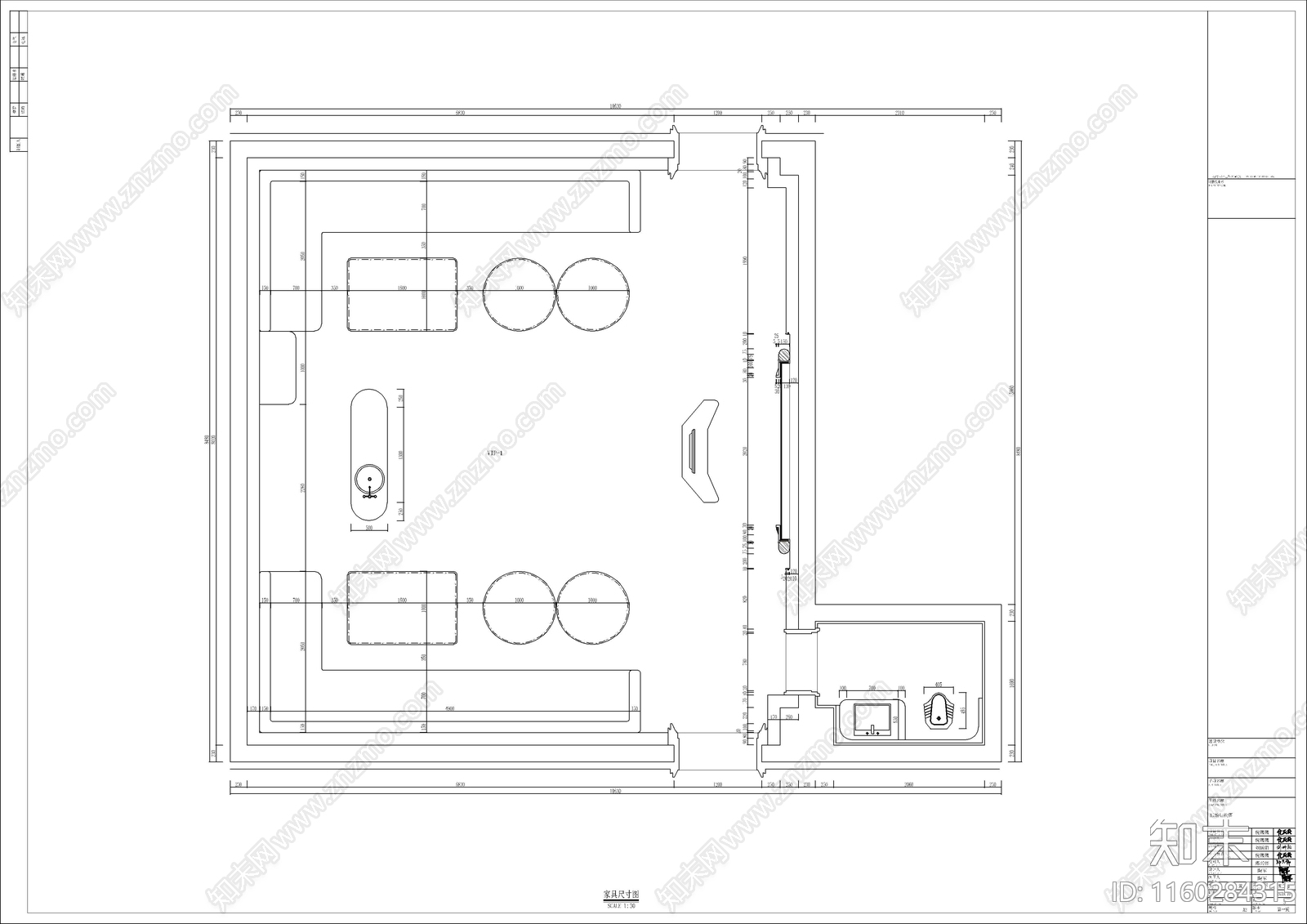PARTY包房cad施工图下载【ID:1160284315】