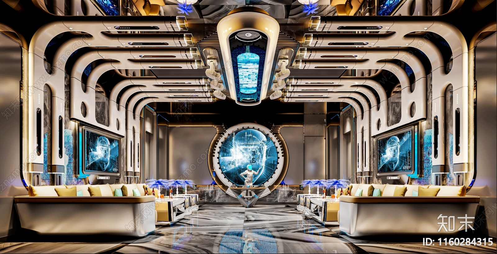 PARTY包房施工图下载【ID:1160284315】