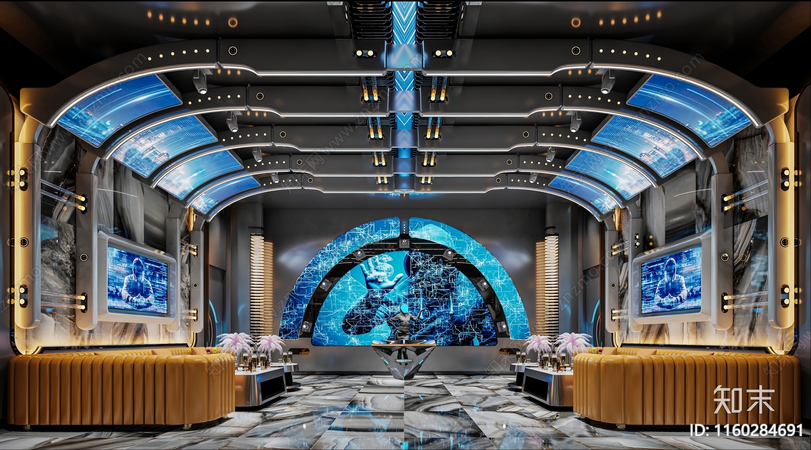 PARTY包房cad施工图下载【ID:1160284691】