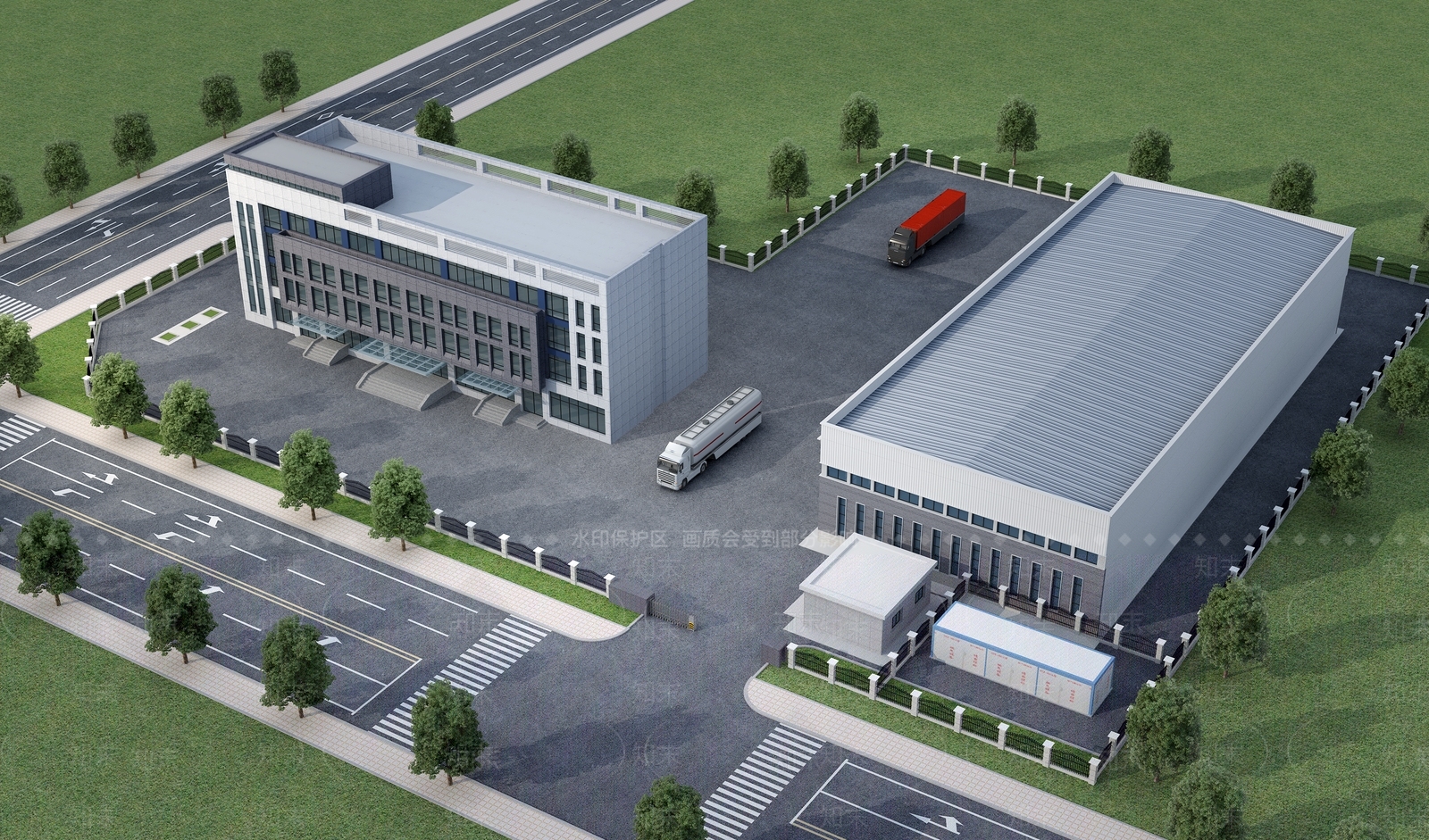 现代厂房3D模型下载【ID:1160284677】