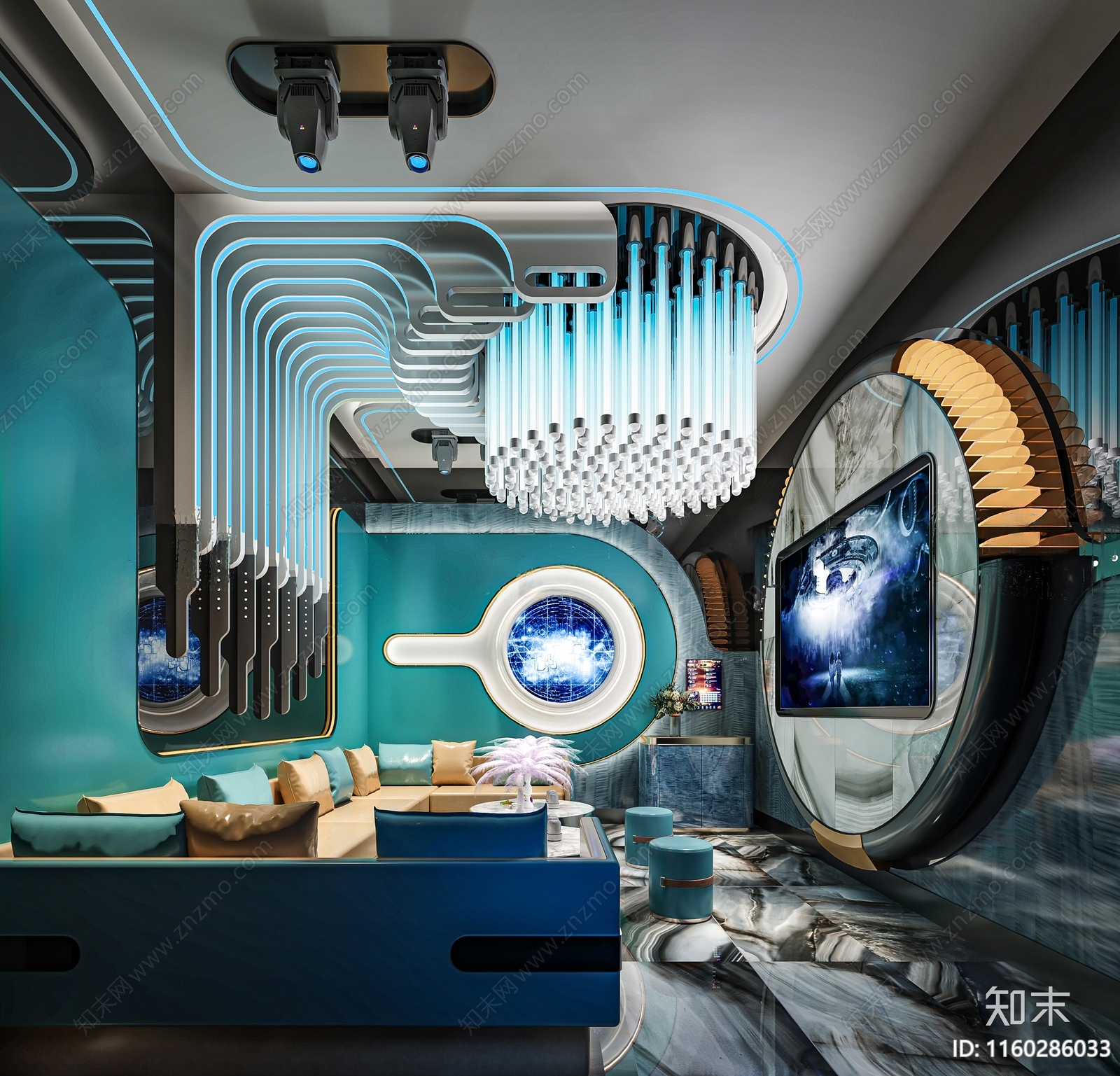 PARTY包房施工图下载【ID:1160286033】