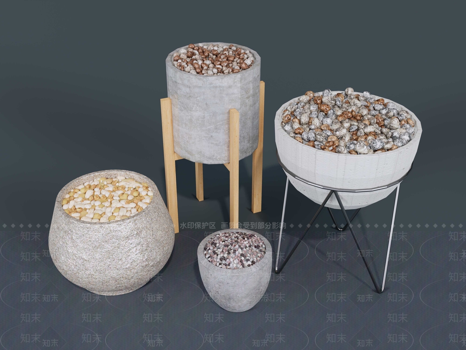 花缸SU模型下载【ID:1160287378】