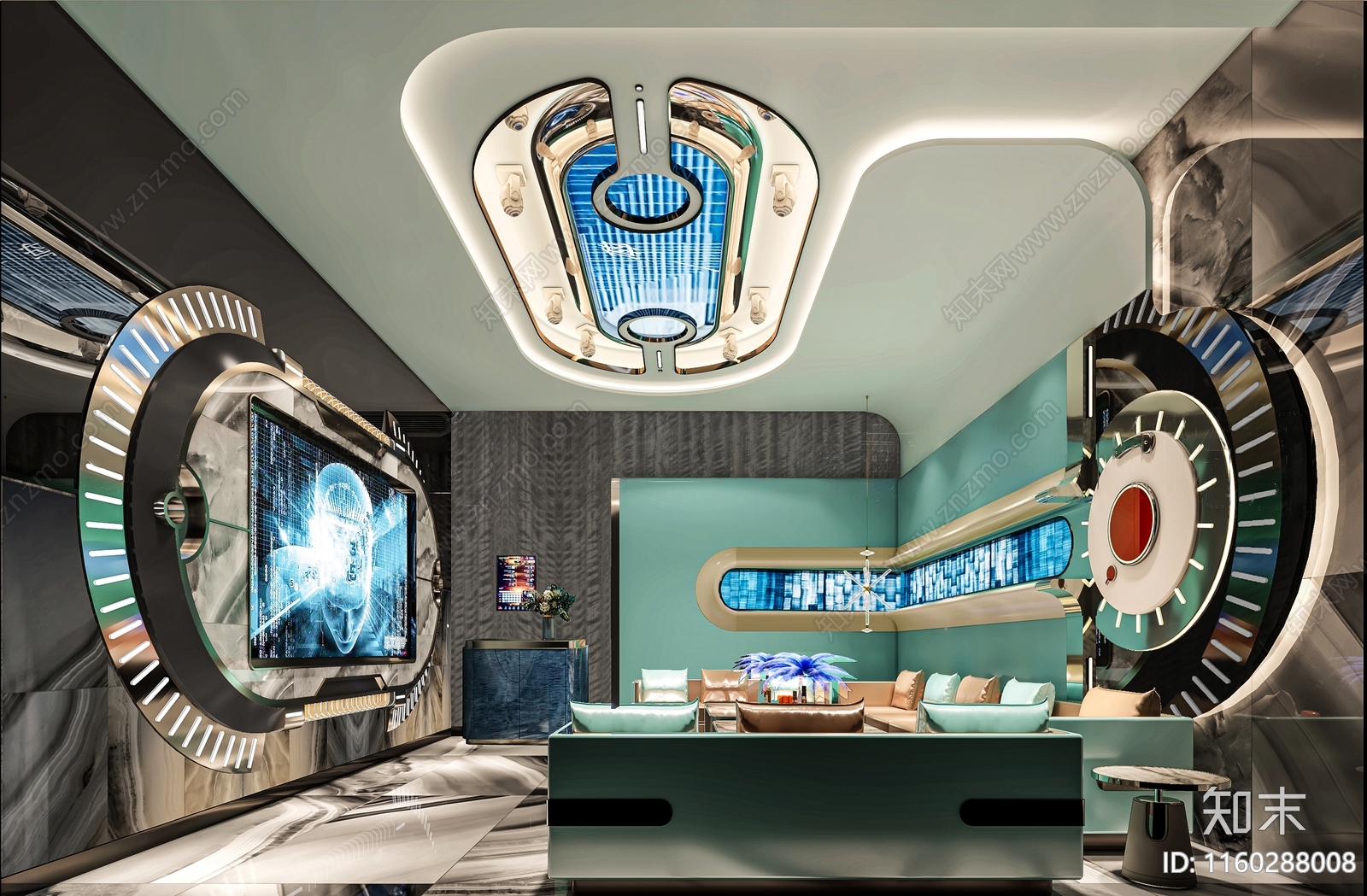 PARTY包房施工图下载【ID:1160288008】