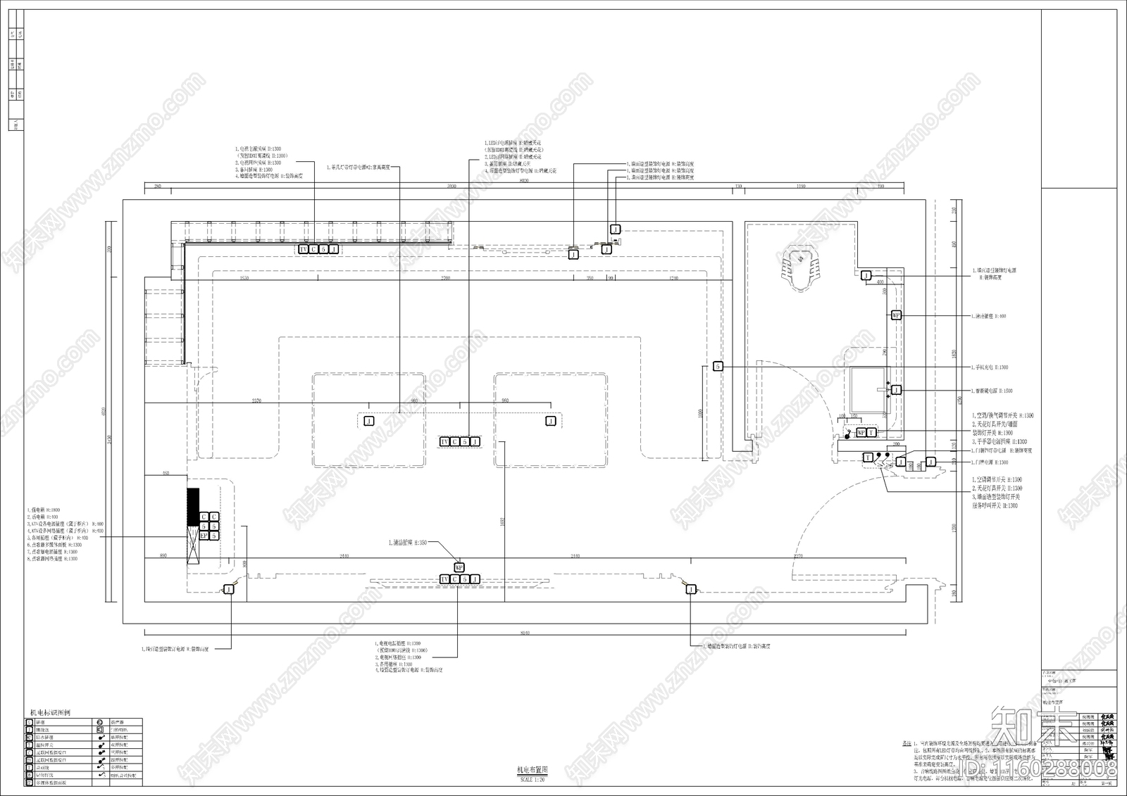 PARTY包房cad施工图下载【ID:1160288008】