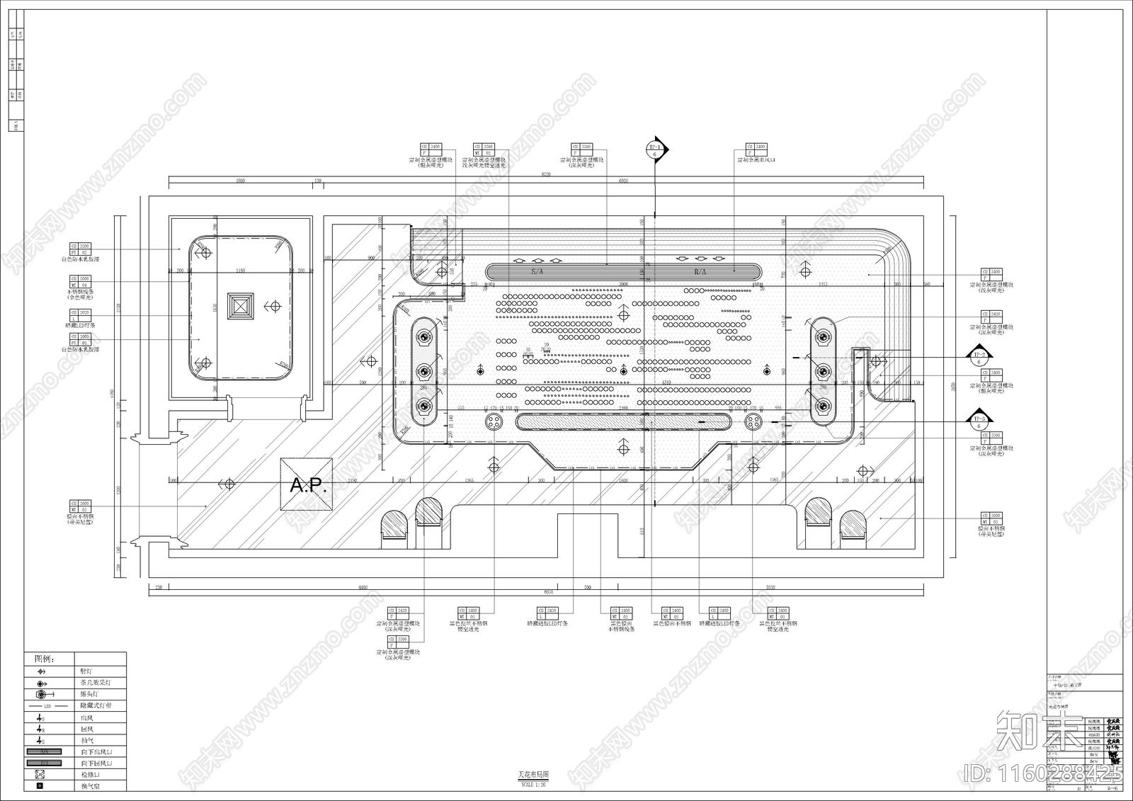 PARTY包房cad施工图下载【ID:1160288425】