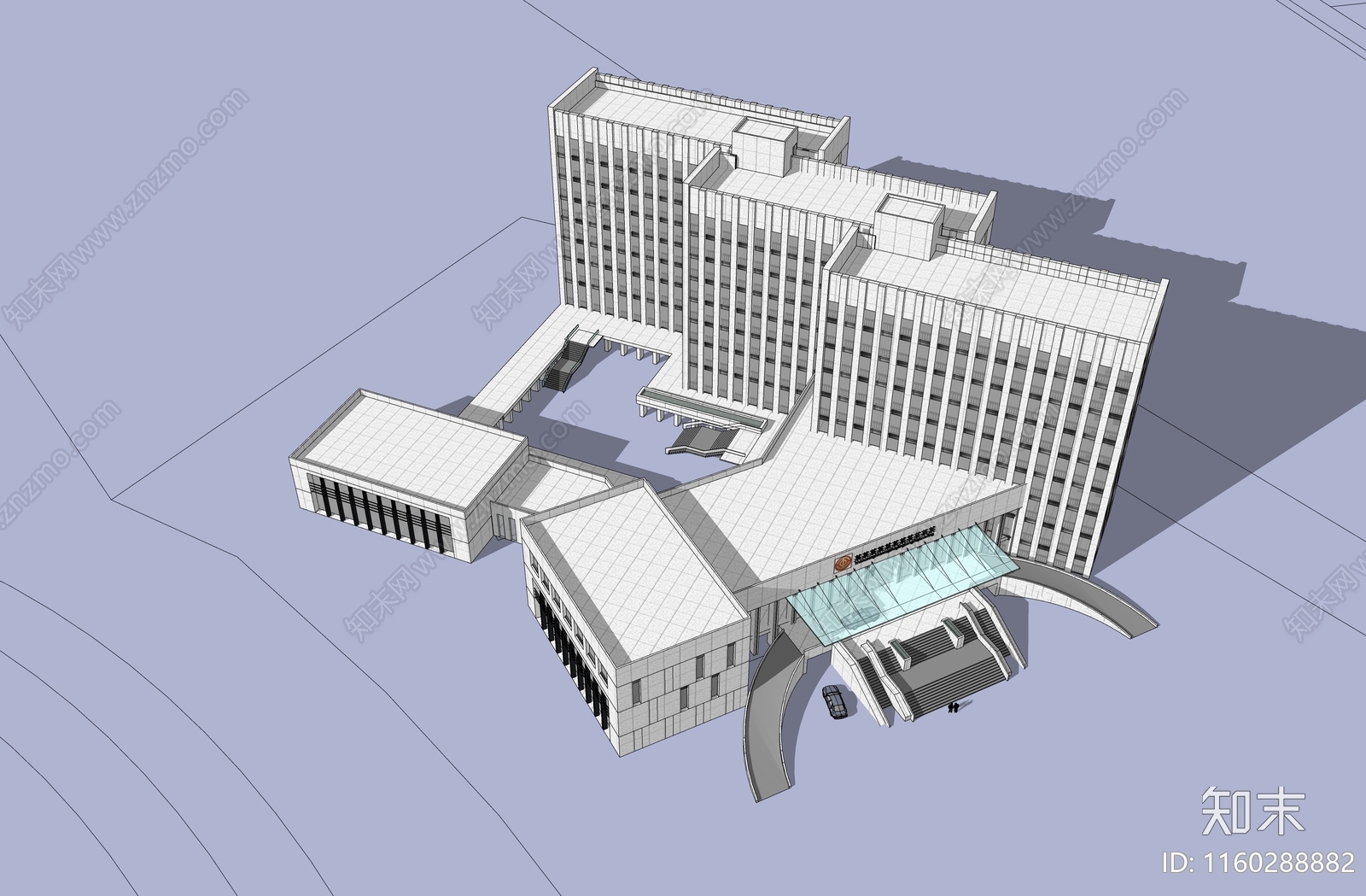 现代高层办公SU模型下载【ID:1160288882】