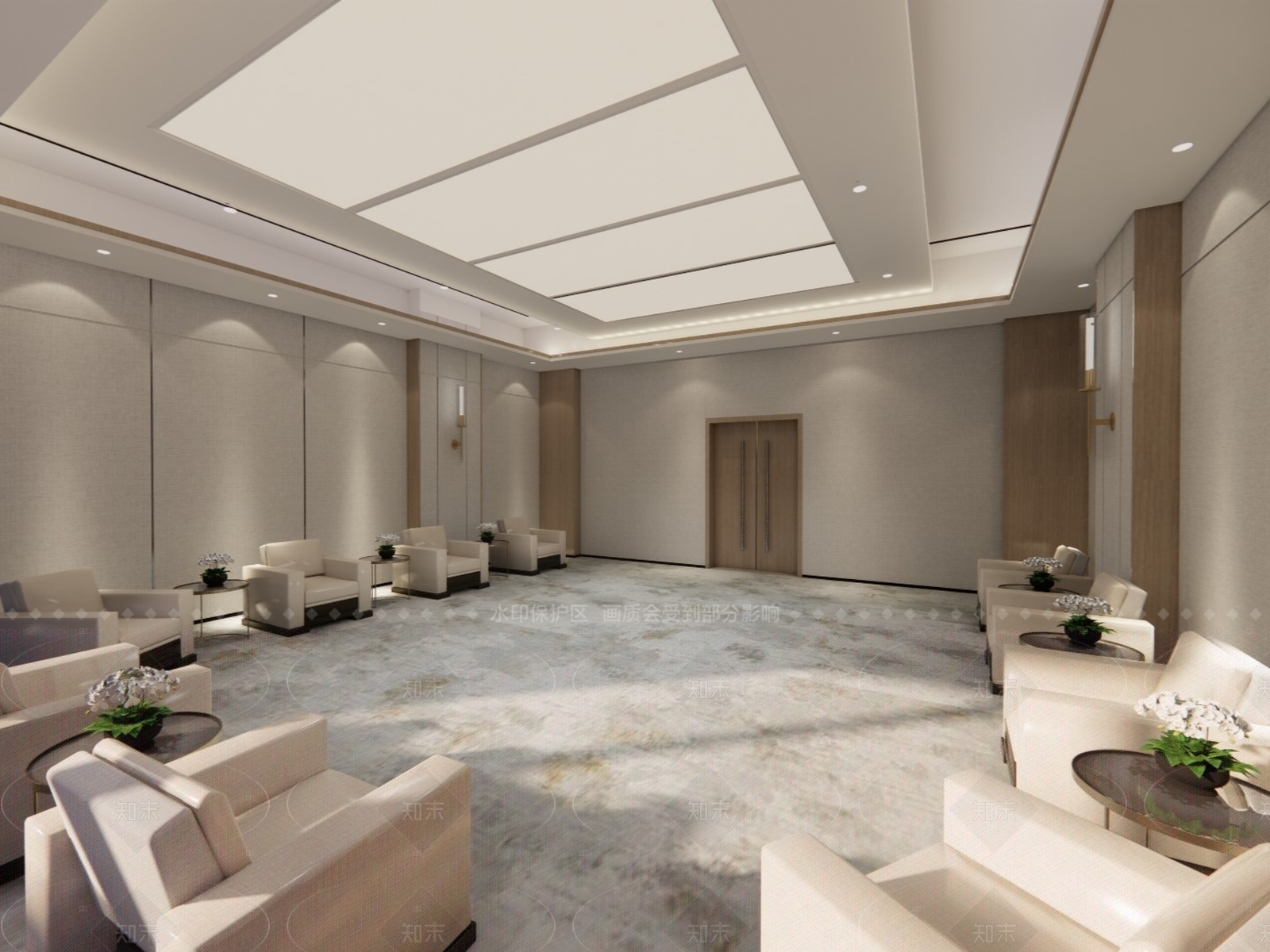 现代接待室SU模型下载【ID:1216020546】