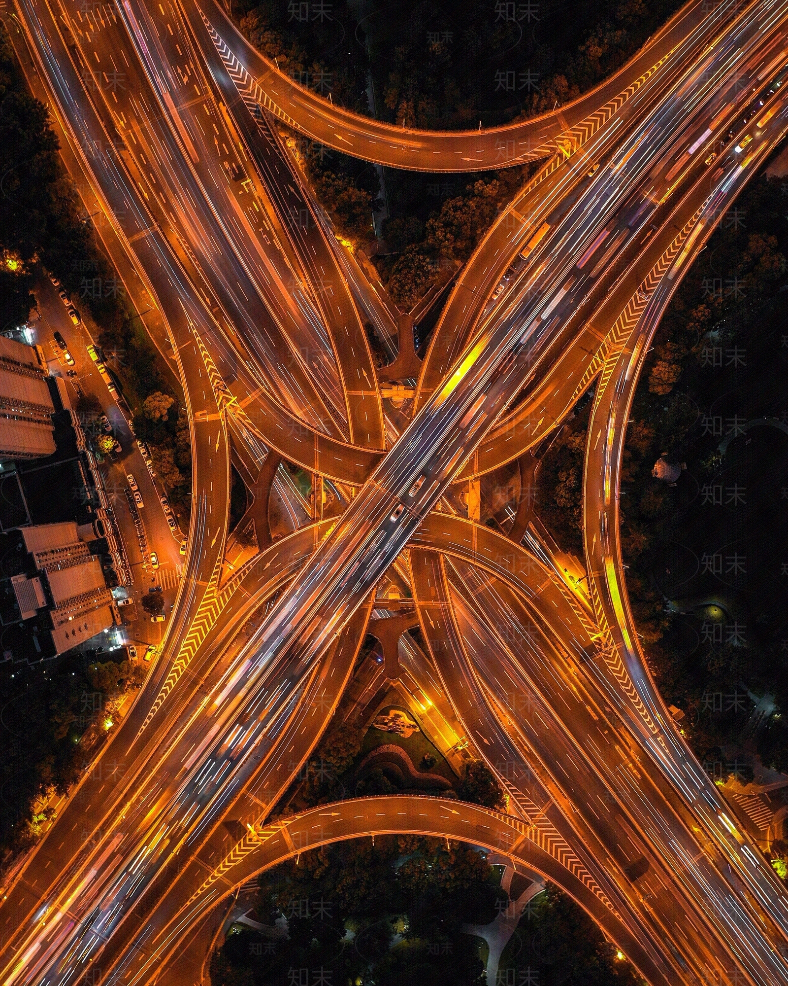 立交桥城市道路夜景贴图下载【ID:1160301443】