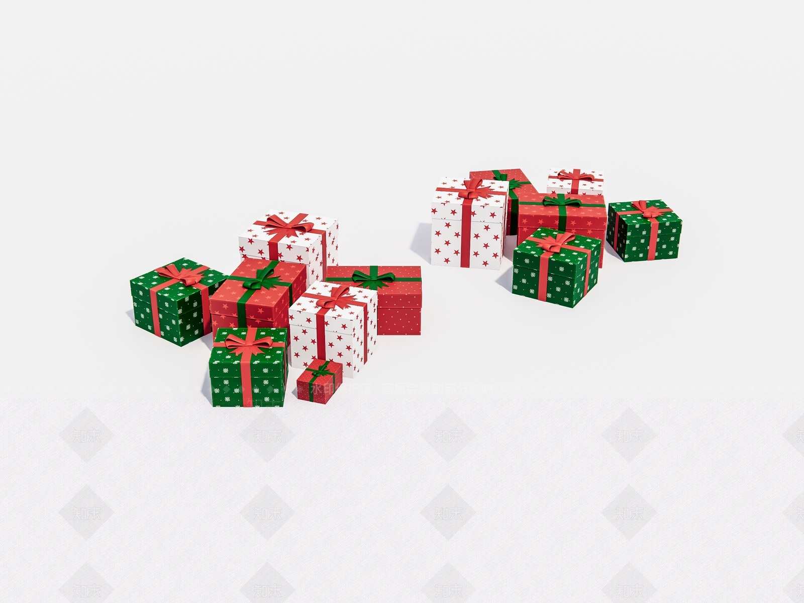 现代礼物盒子3D模型下载【ID:1160301498】