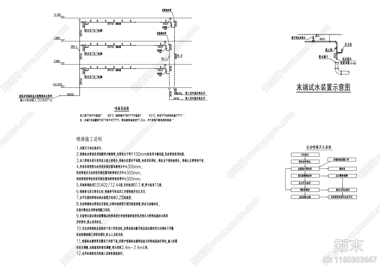 幼儿园给排施工图下载【ID:1160303667】