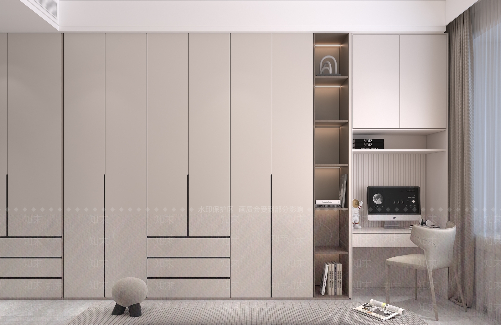 现代衣柜3D模型下载【ID:1160305830】