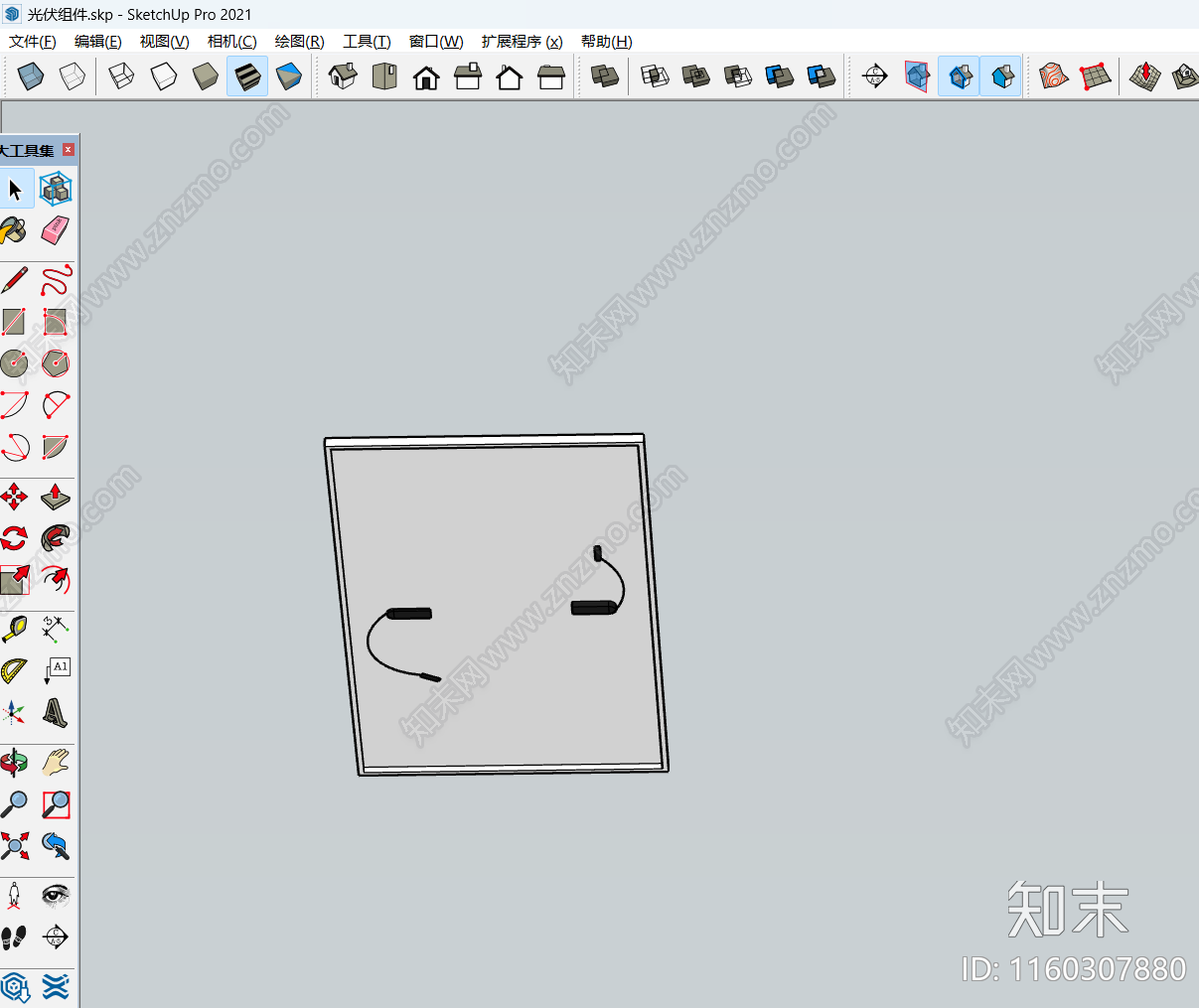 光伏组件SU模型下载【ID:1160307880】