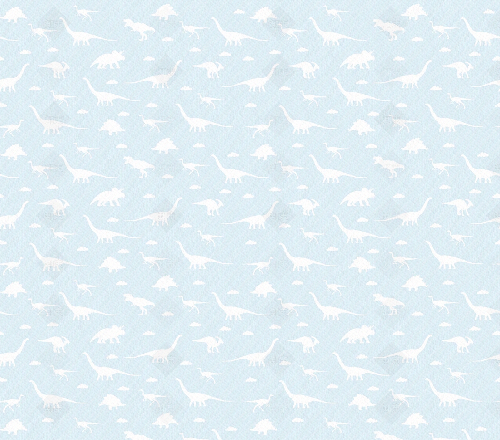 儿童房蓝色恐龙壁布贴图下载【ID:1160311619】
