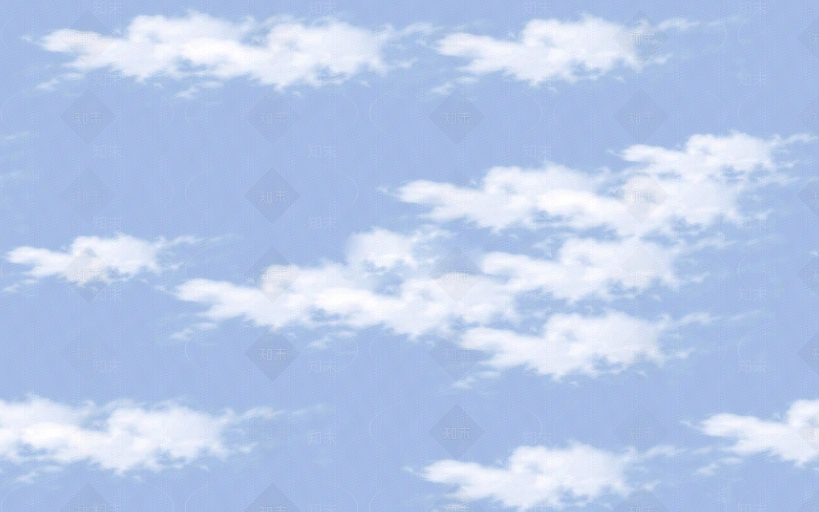 儿童房蓝色云海壁画壁布贴图下载【ID:1160312491】