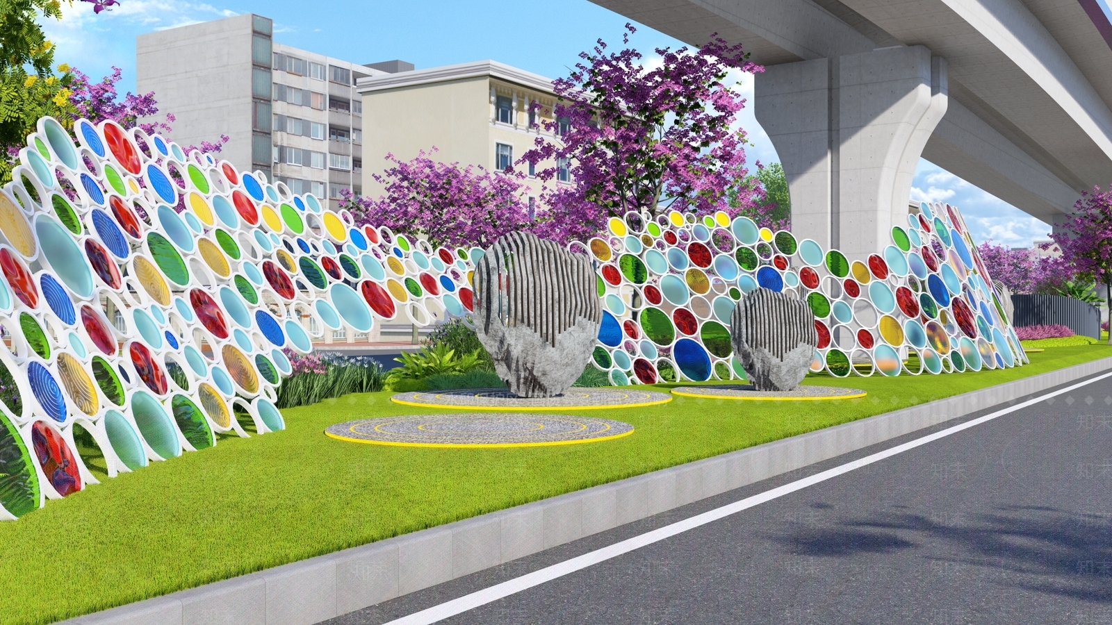 现代异形万花镜景观雕塑小品SU模型下载【ID:1160530847】