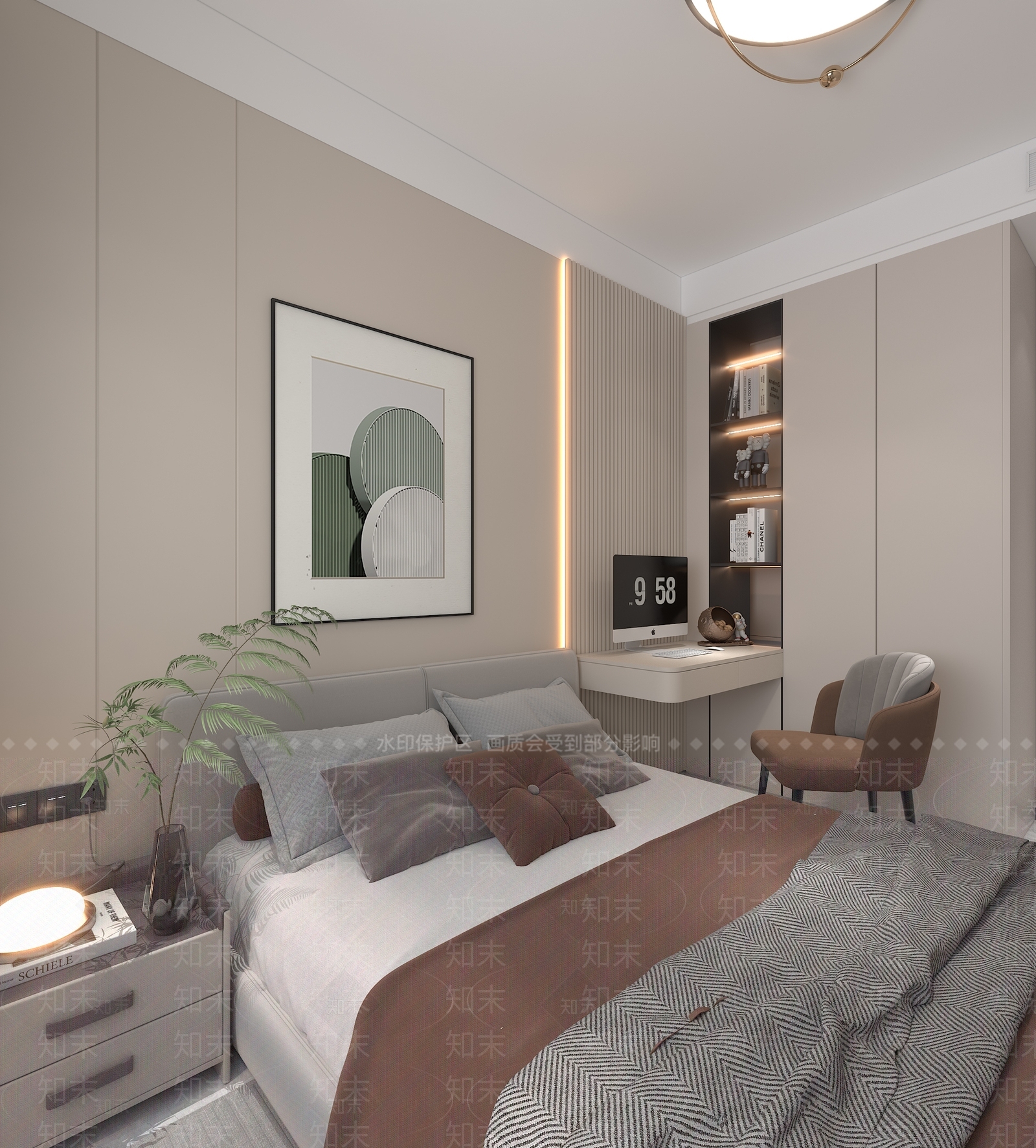 现代卧室3D模型下载【ID:1160313106】