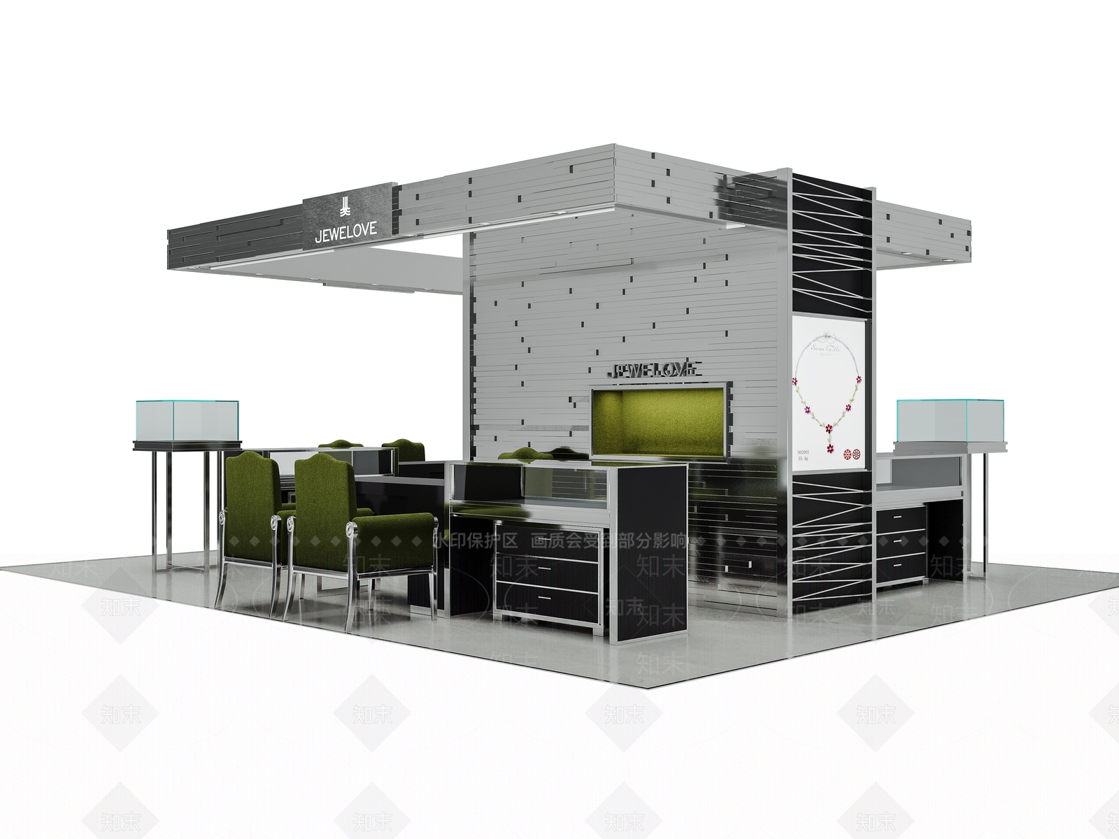 现代珠宝店3D模型下载【ID:1160314830】