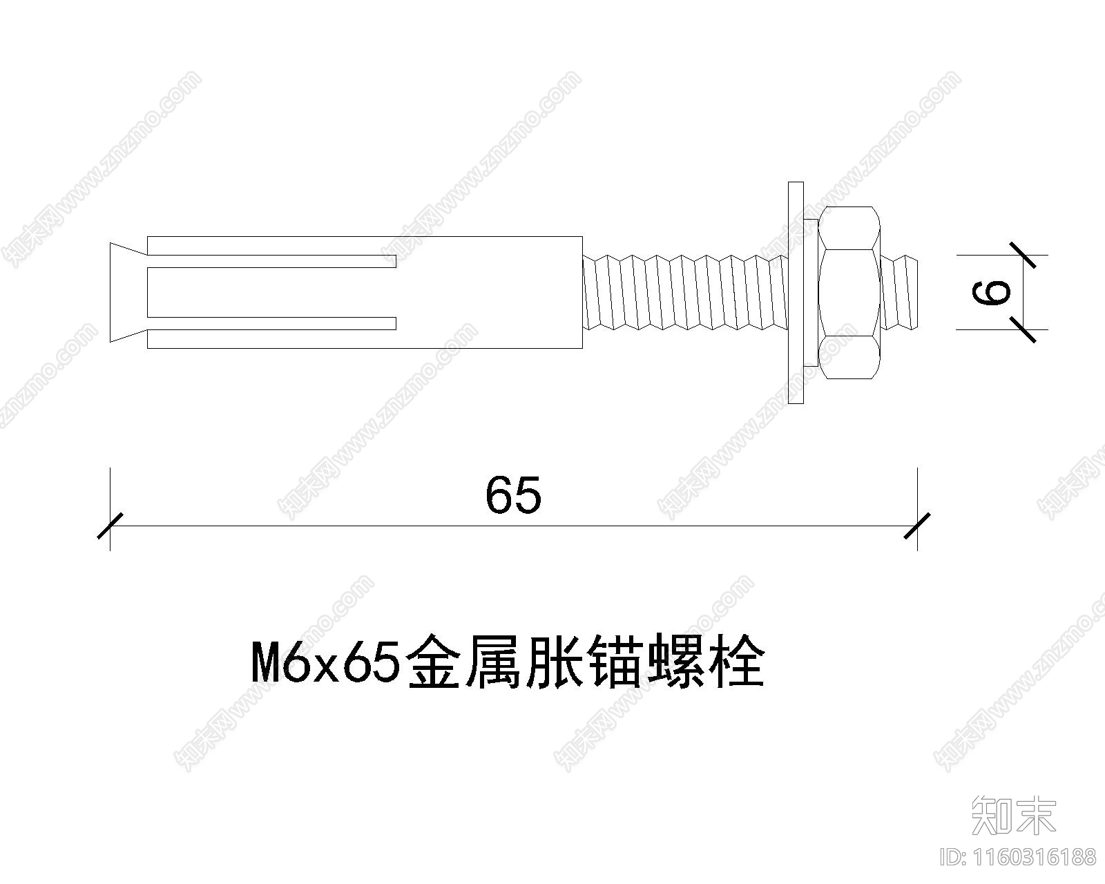 骑马钉cad施工图下载【ID:1160316188】